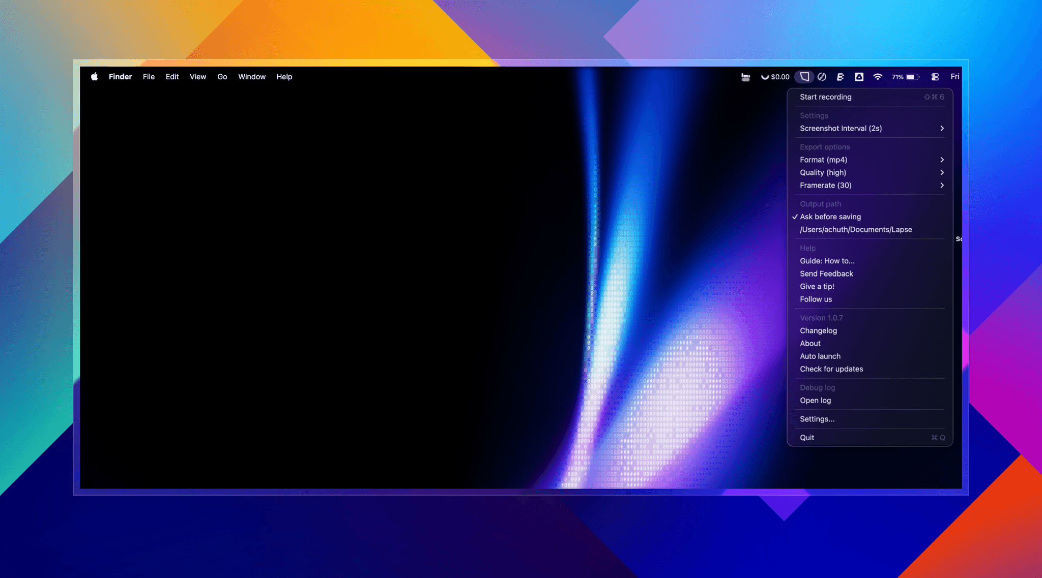 Stays on your menu bar or taskbar